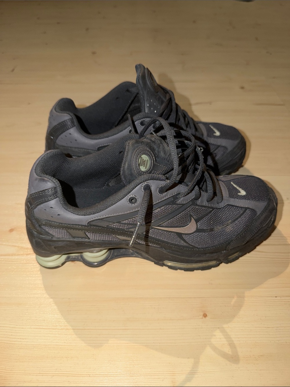 Nike Men’s Black and Gray Shox Running Sneakers